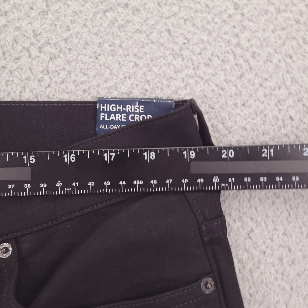 J CREW Factory Jeans Size 35P High Rise Flare Crop Black Stretch Denim NEW - Picture 11 of 16